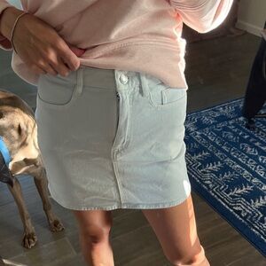 Wilfred Light Cream Mini Skirt